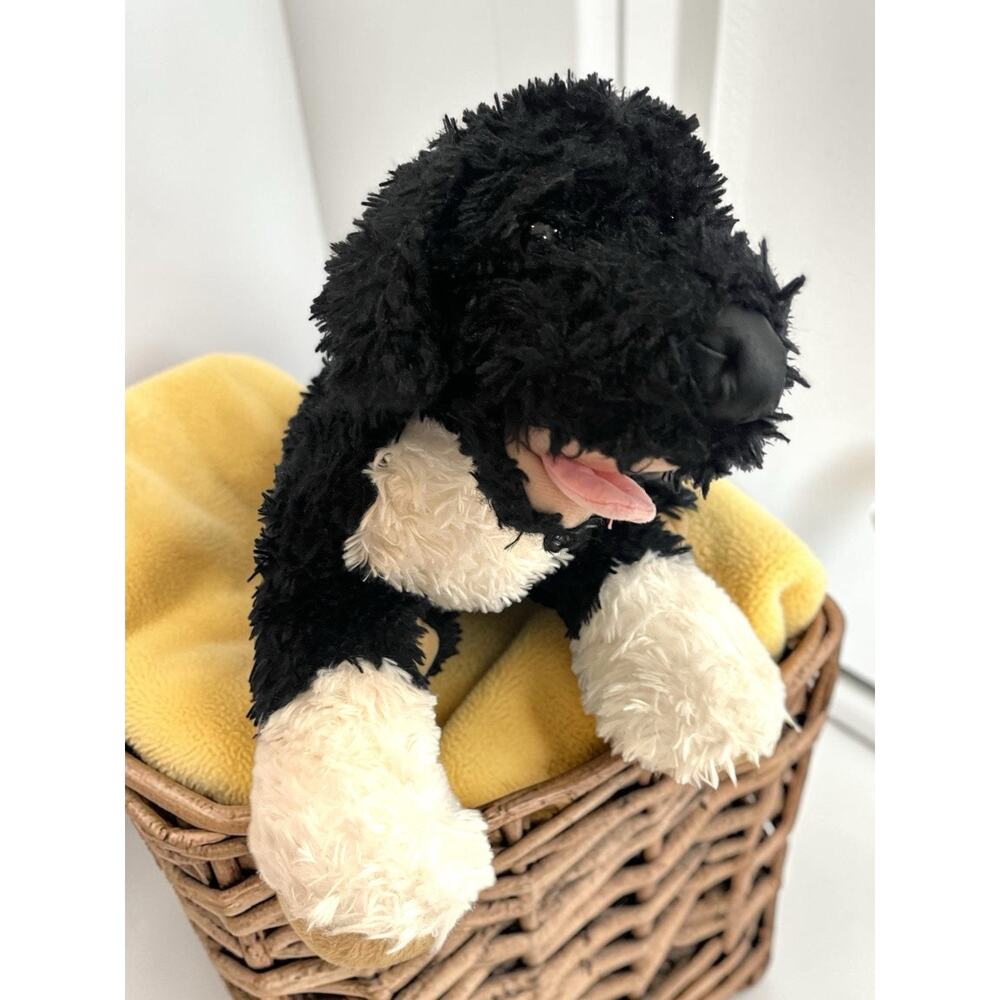 Build-A-Bear Black & White Puppy Portuguese Water Dog Plush Stuffed Toy Pup BAB